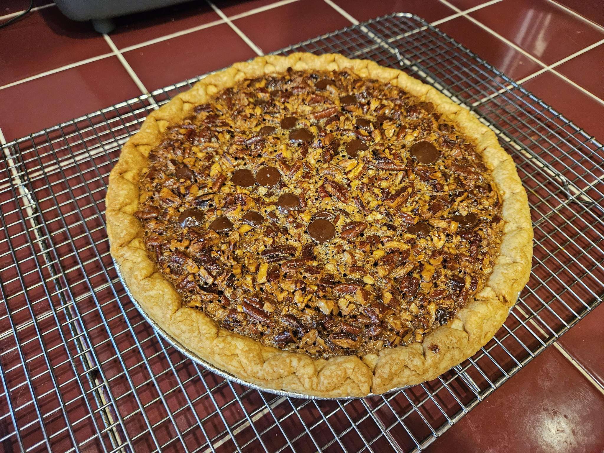 picture of cooked pecan pie